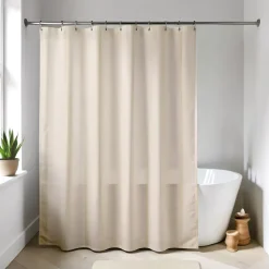 Tenda da doccia ad anelli (180 x 200 cm) Unita Ecru