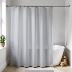Tenda da doccia ad anelli (180 x 200 cm) Unita Grigio chiaro