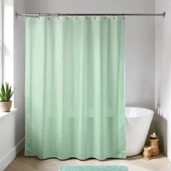 Tenda da doccia ad anelli (180 x 200 cm) Unita Verde mandorla