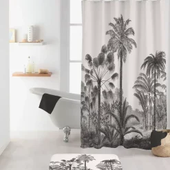 Tenda da doccia con anelli (180 x 200 cm) Cocoty Nero