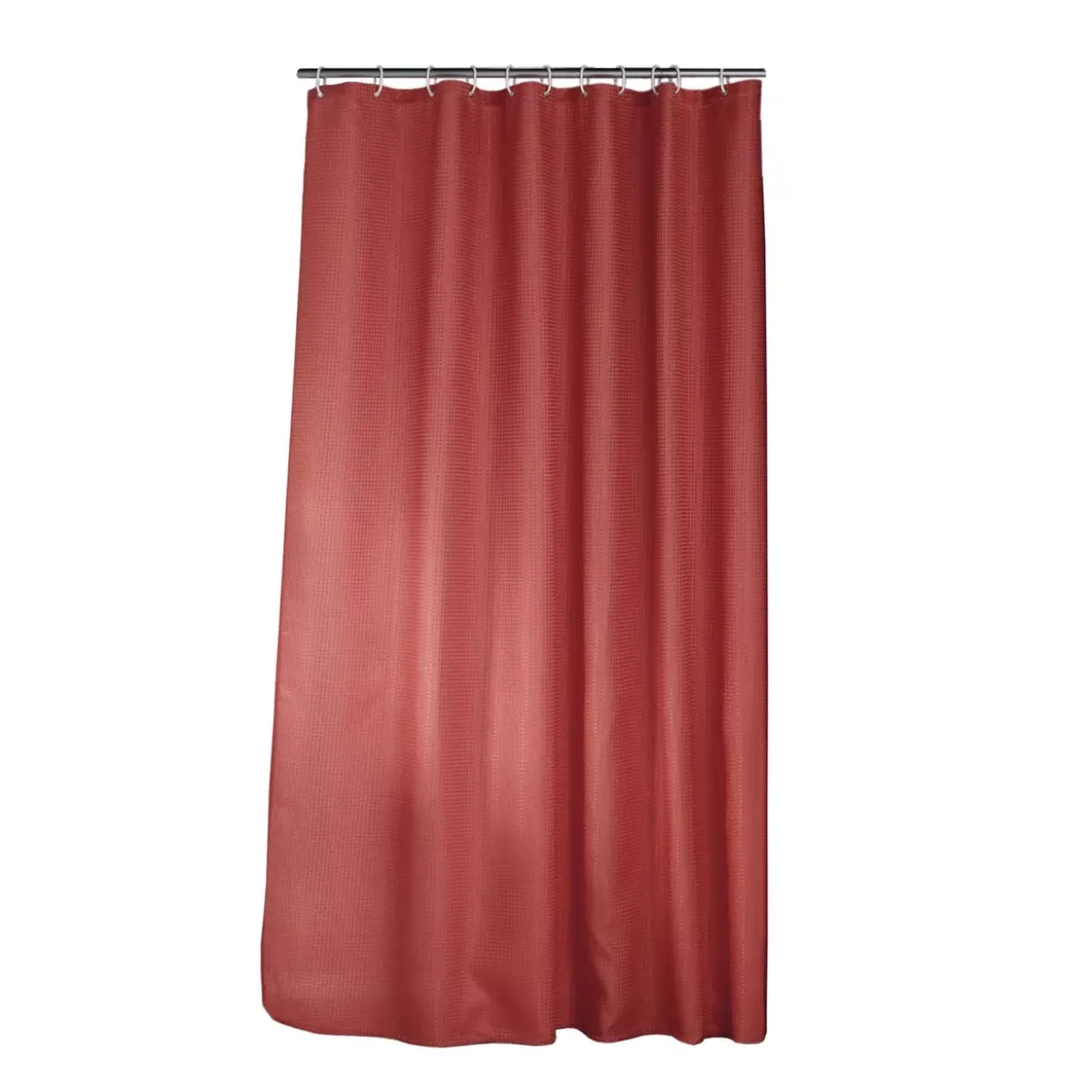 Tenda da doccia con effetto tessuto ad anelli (180 x 200 cm) Quarzo Terracotta