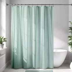 Tenda da doccia in microfibra (180 x 200 cm) Goffrata Verde eucalipto