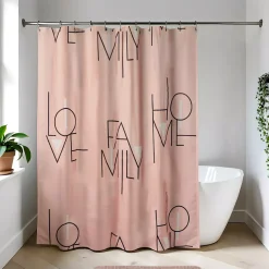 Tenda da doccia in Peva (180 x 180 cm) Minimalist Rosa cipria