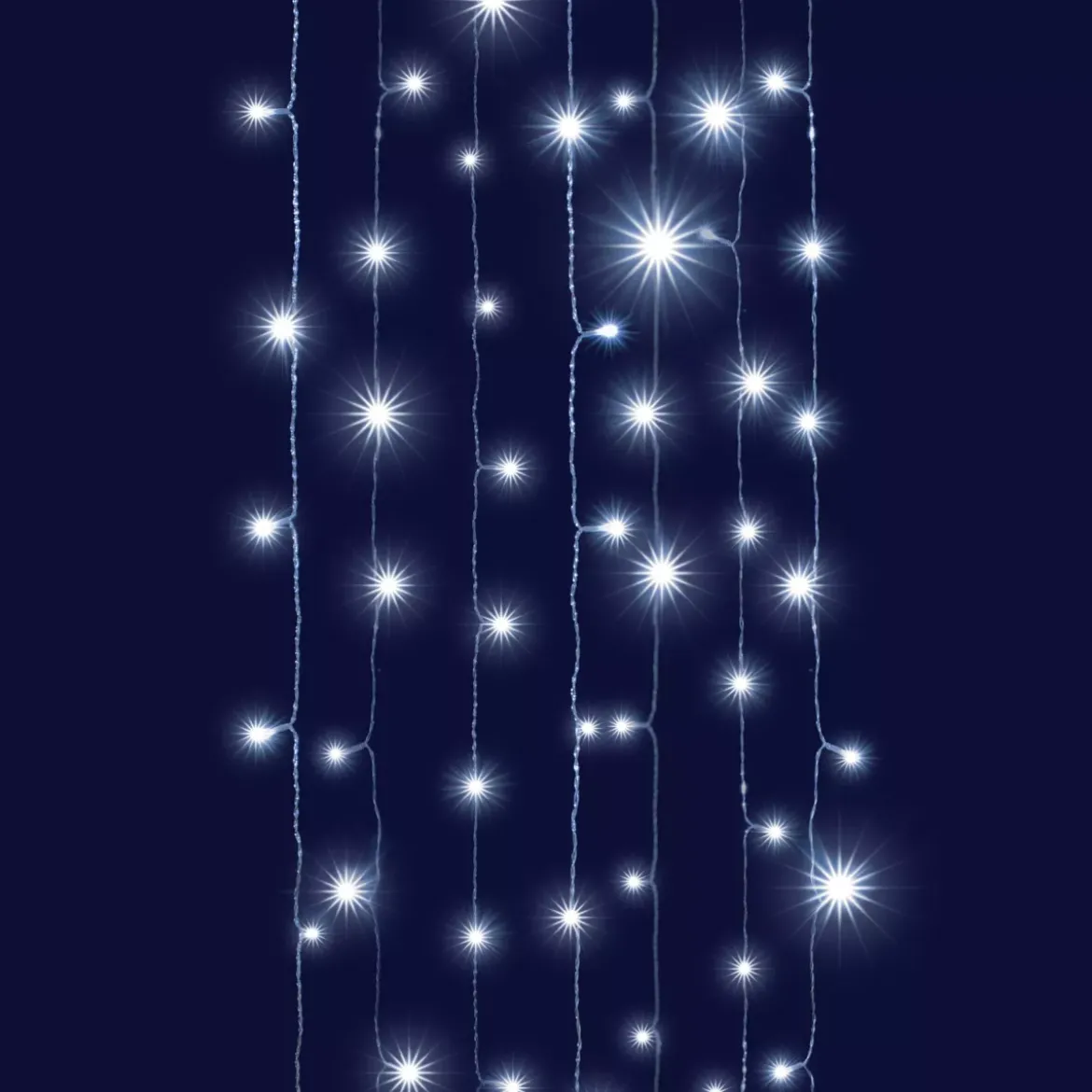Tenda luminosa interconnettibile H2 m L2 m 96 LED Effetto Cascata Bianco freddo
