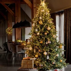 Tenda per albero Alt.1,80 m Bianco caldo 408 LED