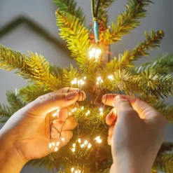 Tenda per albero Alt.1,80 m Bianco caldo 408 LED