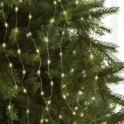 Tenda per albero Alt.2,10 m Bianco caldo 672 LED