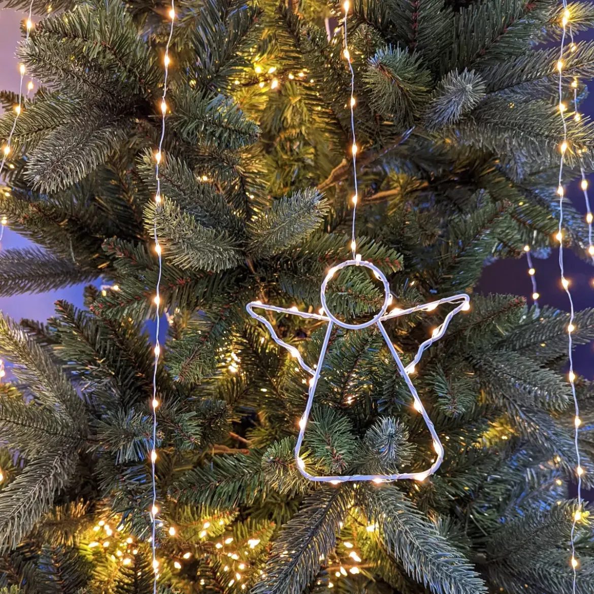 Tenda per albero Alt.2,10 m Bianco molto caldo 762 LED