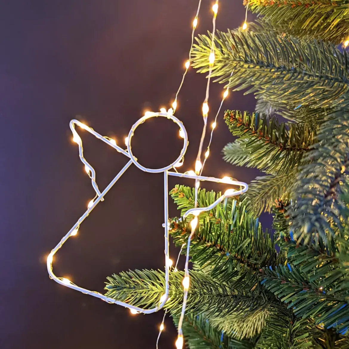 Tenda per albero Alt.2,10 m Bianco molto caldo 762 LED