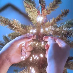 Tenda per albero Flashing light Alt. 2,10 m Bianco freddo 672 LED
