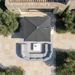 Tessuto per ombrellone decentrato (3 x 4 m) Elyra Antracite