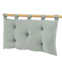 Testiera cuscino garza di cotone (80 x 50 cm) Gaïa Verde eucalipto