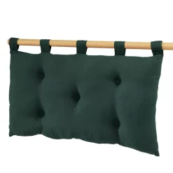 Testiera letto con cuscino garza di cotone (80 x 50 cm) Gaïa Verde abete