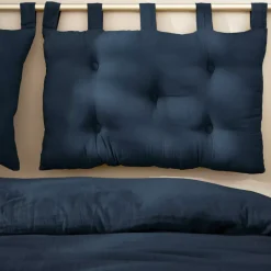 Testiera letto garza di cotone (80 x 50 cm) Gaïa Blu notte