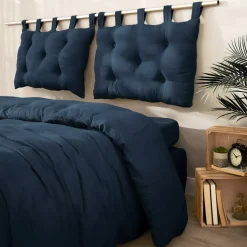 Testiera letto garza di cotone (80 x 50 cm) Gaïa Blu notte