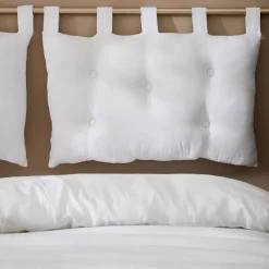 Testiera letto garza di cotone (80 x 50 cm) Gaïa Bianco chantilly