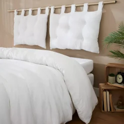Testiera letto garza di cotone (80 x 50 cm) Gaïa Bianco chantilly