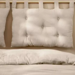 Testiera letto garza di cotone (80 x 50 cm) Gaïa Beige pampa