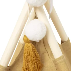 Tipi bambini legno e tessuto (160 cm) Wapi Giallo ocra