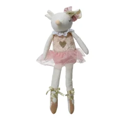 Topolina di Natale (H37 cm) Salomé Ballerina Danzatrice Pesca