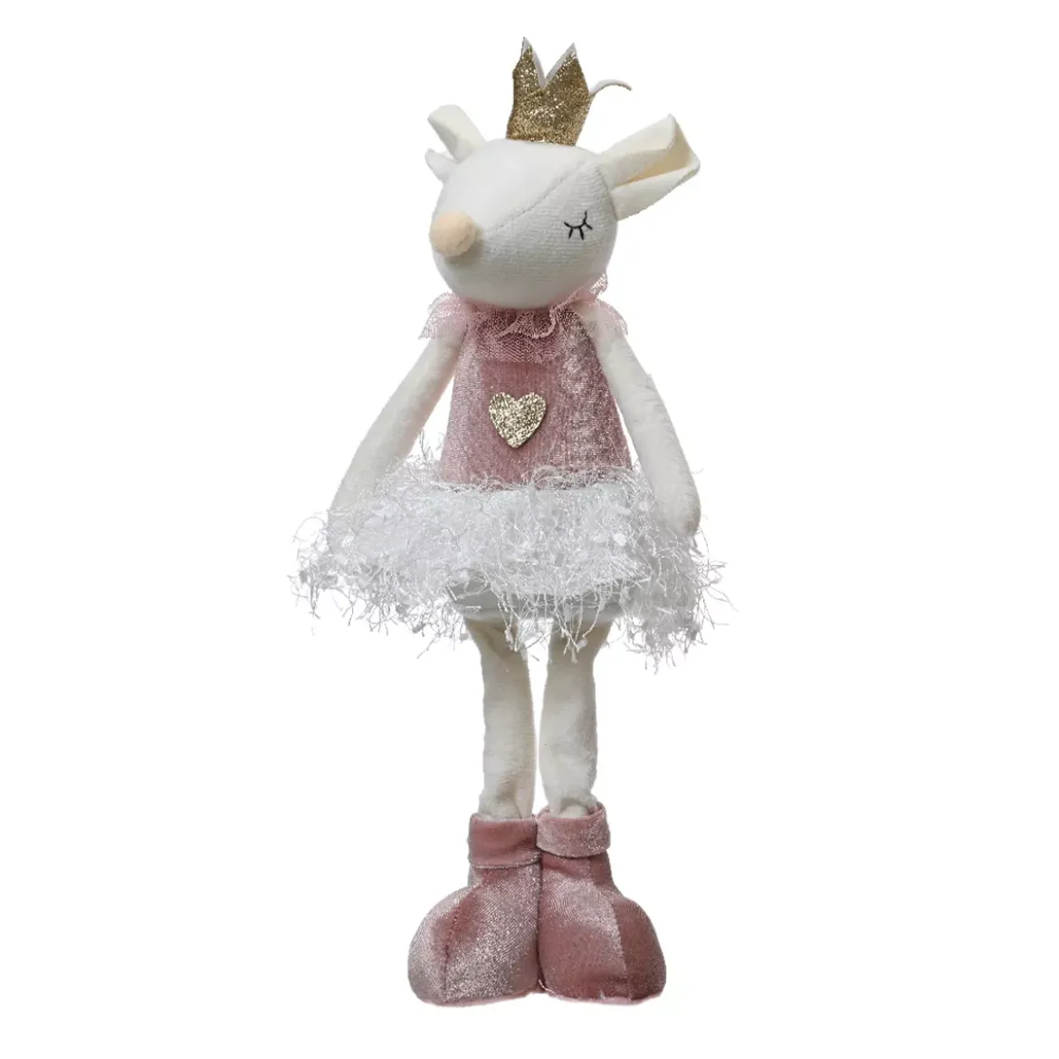 Topolina di Natale in piedi (H37 cm) Suzanne Ballerina Rosa