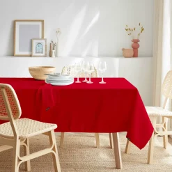 Tovaglia rettangolare antimacchia (140 x 200 cm) Elise Rosso