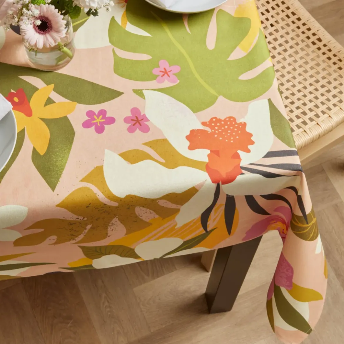 Tovaglia rettangolare cotone antimacchia (150 x 350 cm) Rio Multicolore