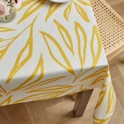 Tovaglia rettangolare cotone antimacchia (150 x 350 cm) Galice Giallo senape