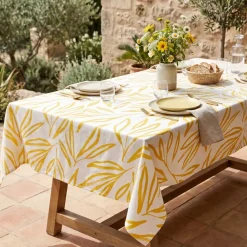 Tovaglia rettangolare cotone antimacchia (150 x 350 cm) Galice Giallo senape