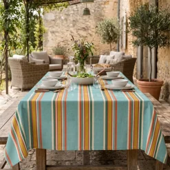 Tovaglia rettangolare cotone antimacchia (150 x 350 cm) Cervione Multicolore