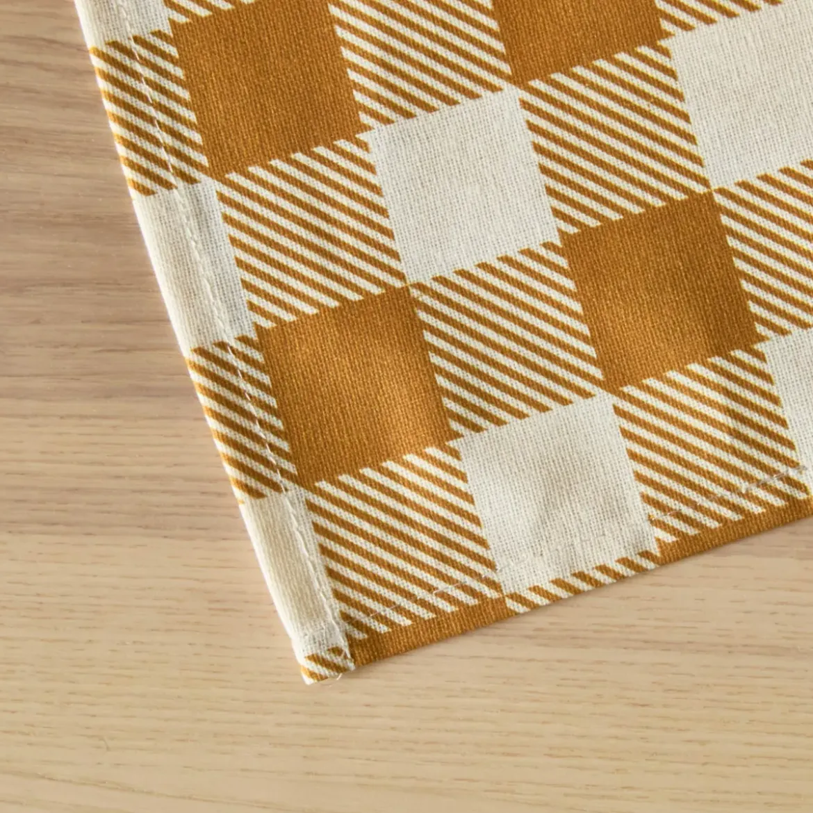 Tovaglia rettangolare cotone antimacchia (150 x 250 cm) Vichy Giallo senape