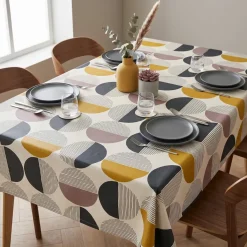 Tovaglia rettangolare cotone antimacchia (150 x 350 cm) Harlem Multicolore