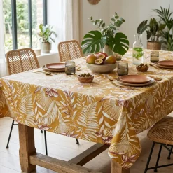 Tovaglia rettangolare cotone antimacchia (150 x 350 cm) Granada Giallo senape
