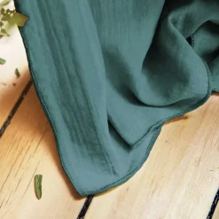 Tovaglia rettangolare garza di cotone (L250 cm) Gaïa Blu anatra