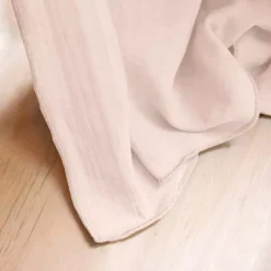 Tovaglia rettangolare garza di cotone (L350 cm) Gaïa Rosa cipria