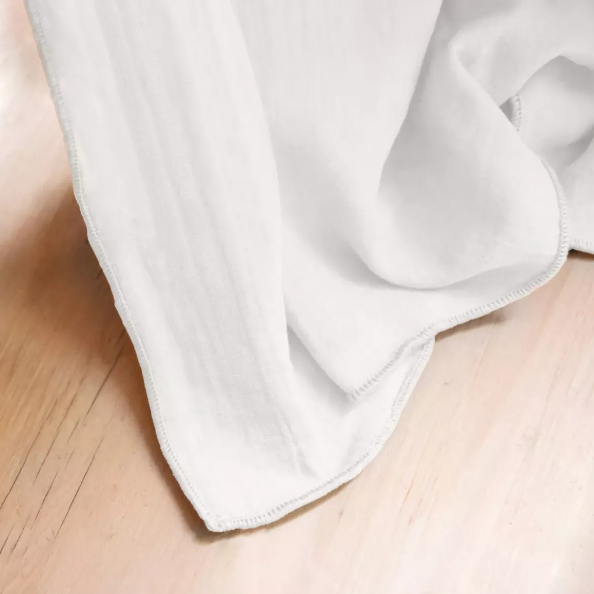 Tovaglia rettangolare garza di cotone (L350 cm) Gaïa Bianco chantilly