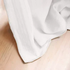 Tovaglia rettangolare garza di cotone (L250 cm) Gaïa Bianco chantilly