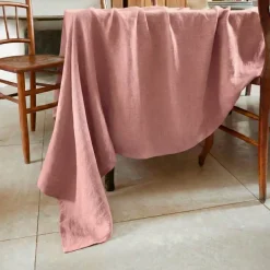 Tovaglia rettangolare in lino lavato (170 x 350 cm) Louise Rosa antico