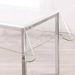 Tovaglia rettangolare in tela cerata trasparente (L240 cm) Garden Tortora