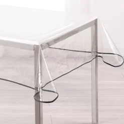 Tovaglia rettangolare in tela cerata trasparente (L240 cm) Garden Antracite