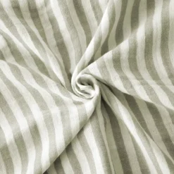 Tovaglia rettangolare in garza di cotone (150 x 250 cm) Gaïa a righe Verde eucalipto