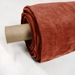 Tovaglia rettangolare lino lavato (L350 cm) Louise Terracotta