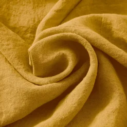 Tovaglia rettangolare lino lavato (L350 cm) Louise Giallo senape
