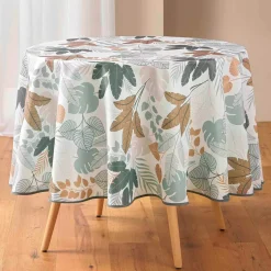 Tovaglia rotonda anti-macchia (180 cm) Fidji Verde