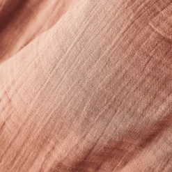 Tovaglia rotonda in garza di cotone (180 cm) Gaïa Rosa pesca