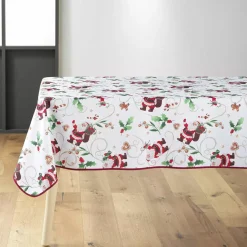 Tovaglia antimacchia Babbo Natale L240 cm Bianco