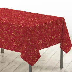 Tovaglia di Natale rettangolare (140 x 240 cm) Naelle Rosso e oro