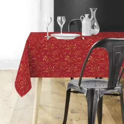 Tovaglia di Natale rettangolare (140 x 240 cm) Naelle Rosso e oro