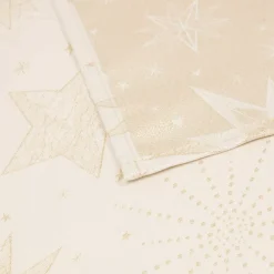 Tovaglia di Natale rettangolare (140 x 240 cm) Notte stellata Beige e dorato