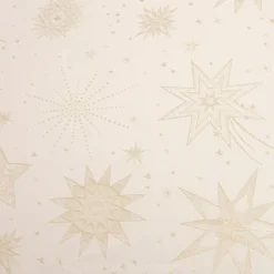 Tovaglia di Natale rettangolare (140 x 240 cm) Notte stellata Beige e dorato